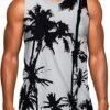 Men’s Tank Tops 3D Printed Summer Casual Workout Vacation Sleeveless Tank Tops