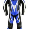 Motorbike motorcycle leathers 1 one piece suit real Cowhide leather Blue/Black