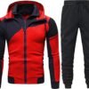 Tracksuit Men’s Tracksuits Tuxedo Teeth Men Autumn and Winter Set Leisure Stitching Men Sweatsuits Sets