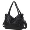 Women’s Soft Leather Large Handbag (Black)