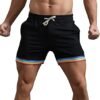 Sport Short Pants Men Mens Summer Solid Color Rainbow Pants Pocket Drawstring Loose