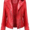 Womens Short Faux Leather Jacket