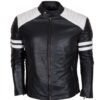 MEN’S BLACK BIKER LEATHER JACKET