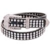 Triple Row Rhinestone Studded Western Belt