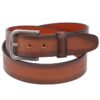 Two-Tone Tan/Brown Veg-Tan Leather Belt